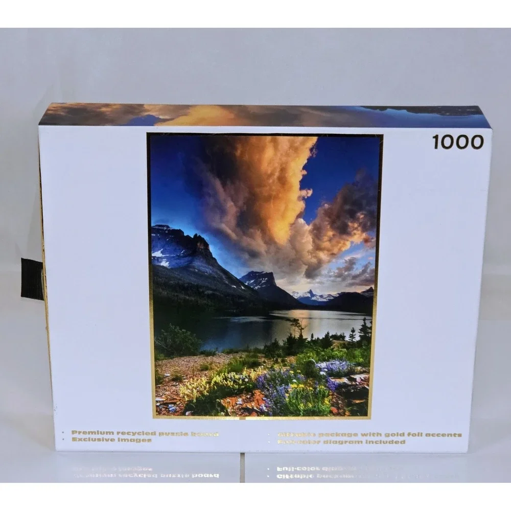 Ret. Buffalo Games Gold Glacier National Park Jigsaw Puzzle 1000 Daniel Ewert